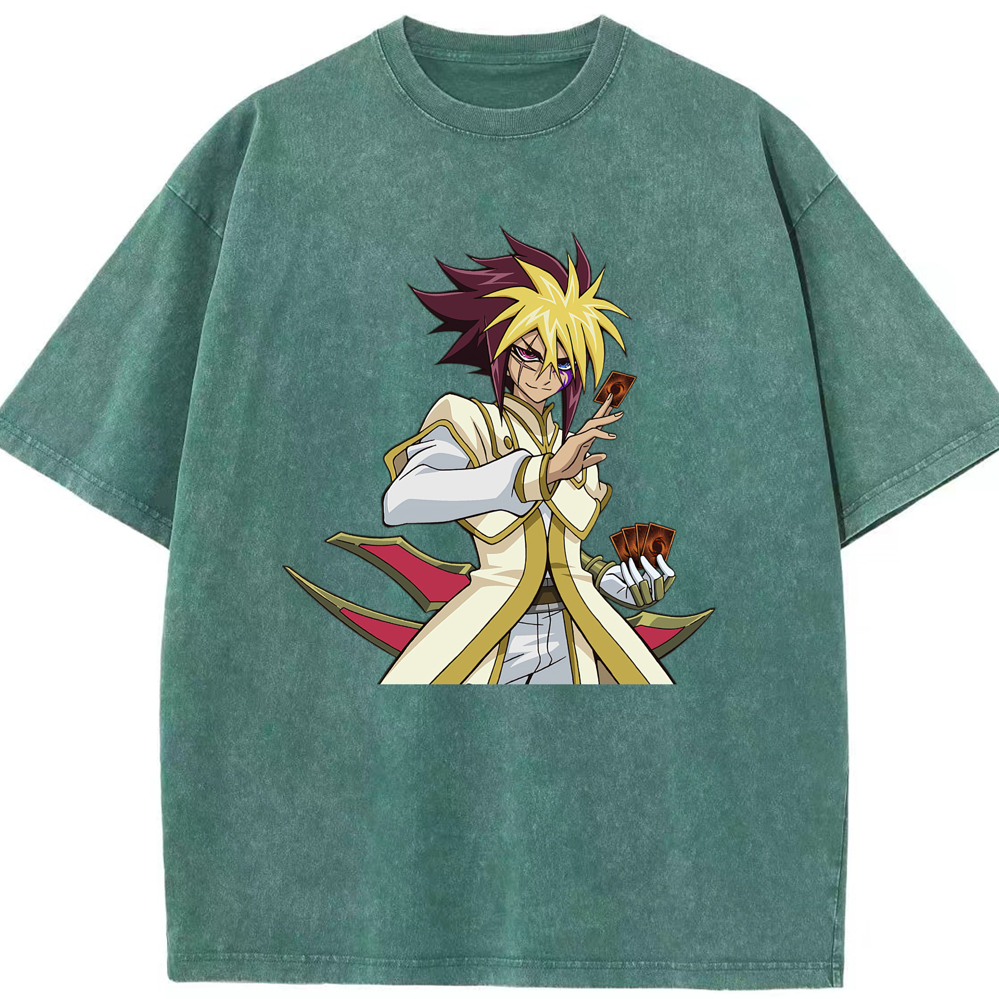 （画像用） 遊☆戯☆王 Yu-Gi-Oh! 綿100% ヴィンテージ風 半袖Tシャツ（フロントプリント）
